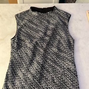 Banana Republic  Dress, Black& white, asymmetric hem. Size 14 EUC